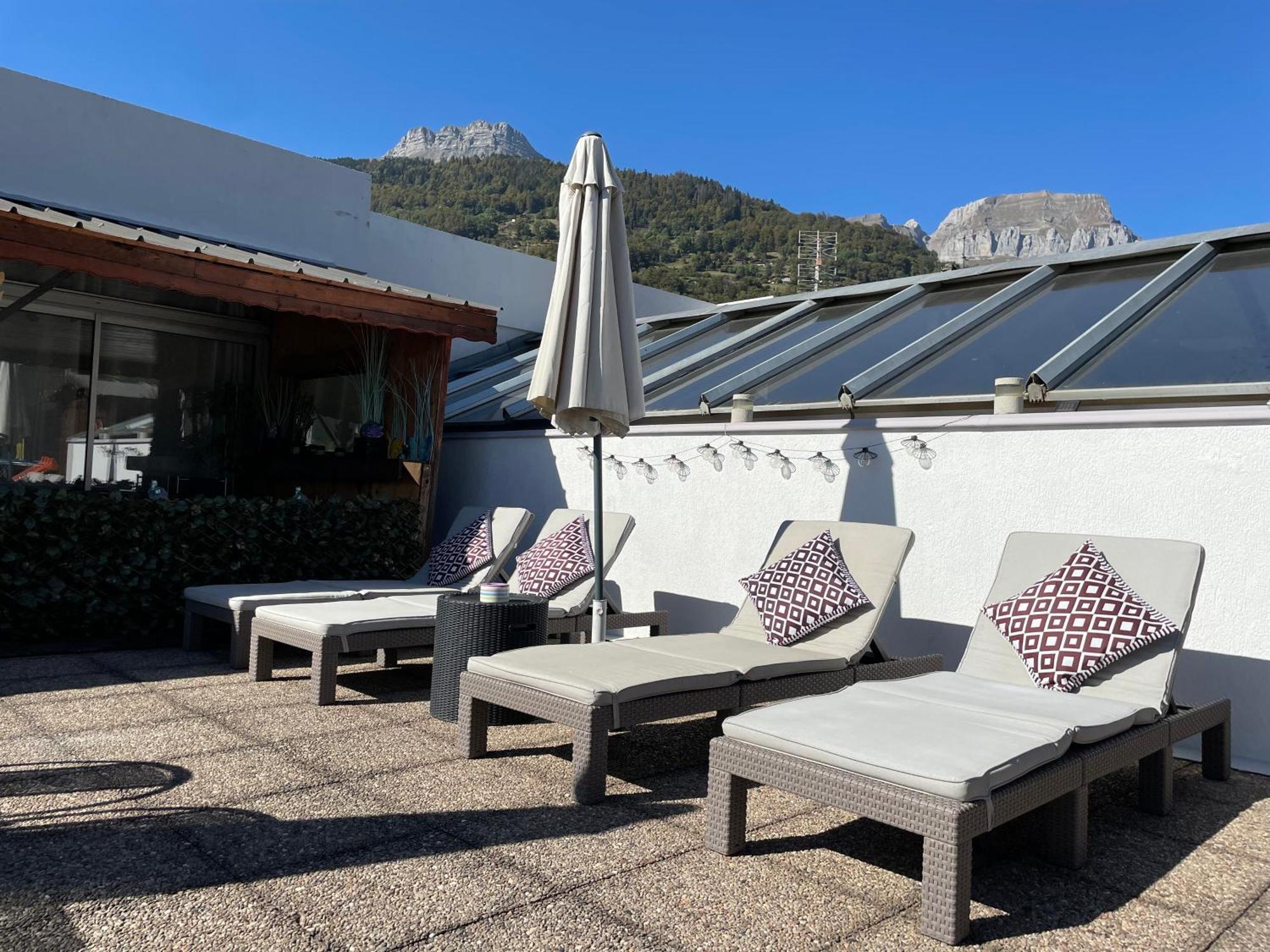 Rooftop 1 - Jacuzzi Prive Au Pied Du Monte-Blanco Sallanches Buitenkant foto