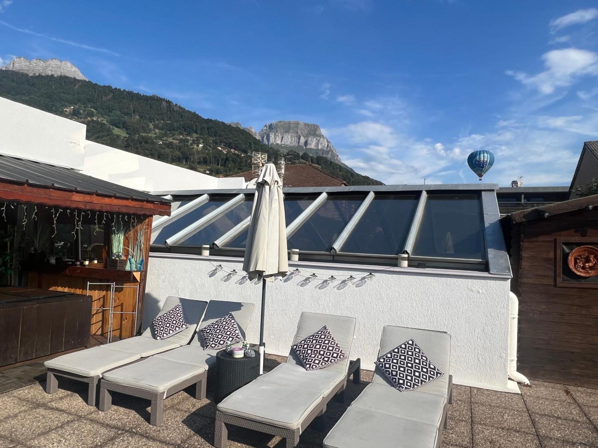Rooftop 1 - Jacuzzi Prive Au Pied Du Monte-Blanco Sallanches Buitenkant foto