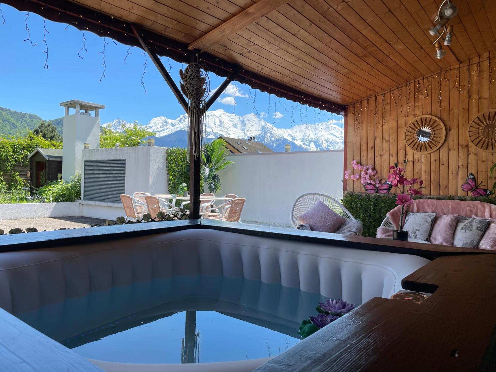 Rooftop 1 - Jacuzzi Prive Au Pied Du Monte-Blanco Sallanches Buitenkant foto