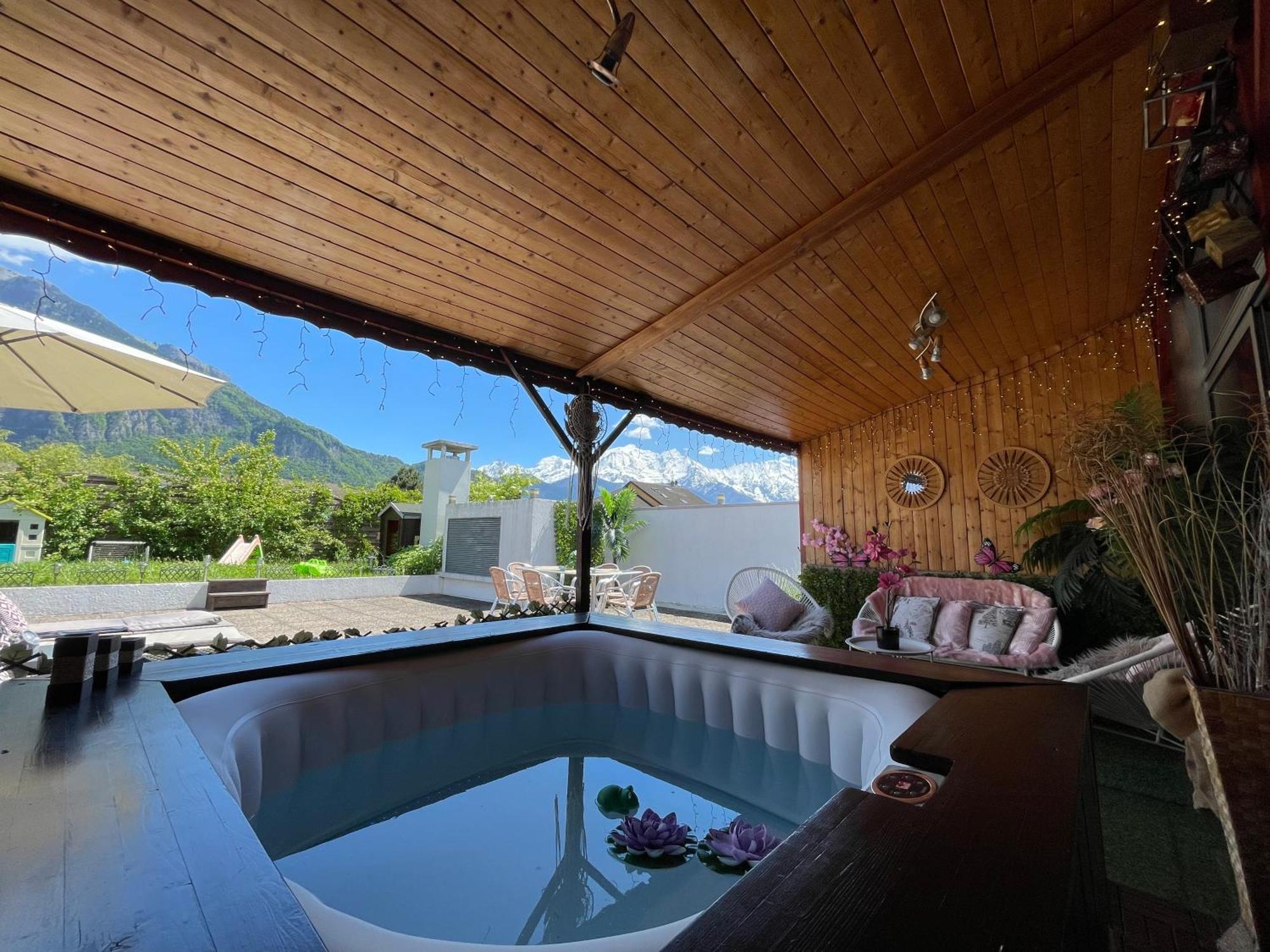 Rooftop 1 - Jacuzzi Prive Au Pied Du Monte-Blanco Sallanches Buitenkant foto